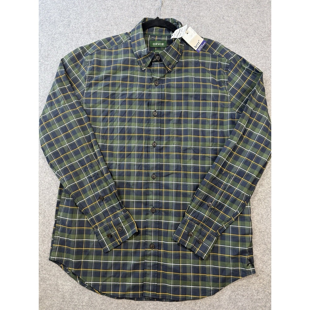 Orvis Comfort Zone Shirt Mens M NWT brrr Cooling Plaid Classic Fit Long Sleeve